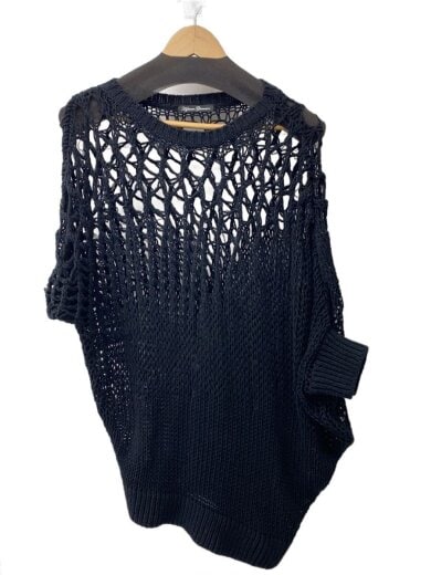 商品画像：ニット・セーター(薄手)/FREE/コットン/BLK/0119NS15 1