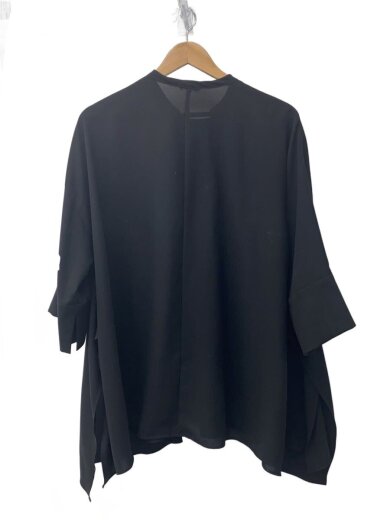 商品画像：半袖ブラウス/38/ポリエステル/BLK/無地/300FS230-2790 2