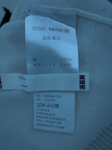 商品画像：ロゴ半袖ニット/半袖カットソー/--/コットン/WHT/22SA2-KN068-45 4