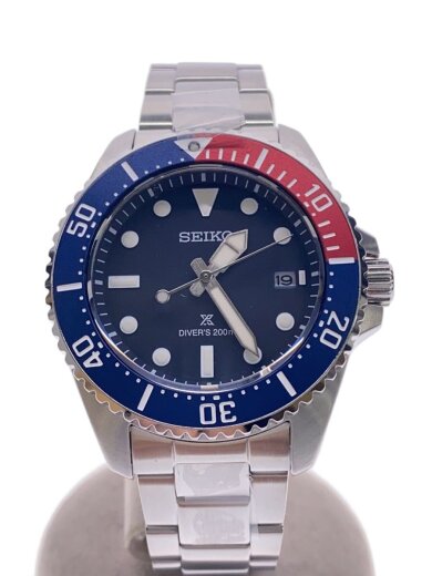 商品画像：ソーラー腕時計/アナログ/ステンレス/BLK/SLV/V157-00A0 1