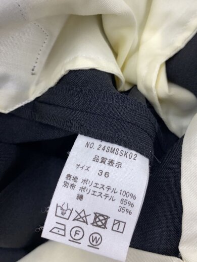 商品画像：ロングスカート/36/ポリエステル/BLK/無地/24SMSSK02 5