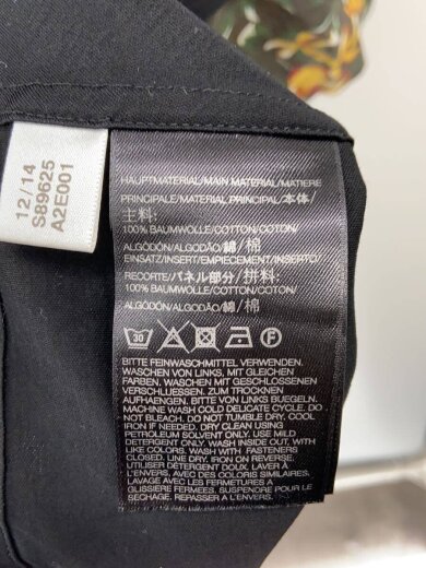 商品画像：半袖シャツ/S/コットン/BLK/無地/S89625 5