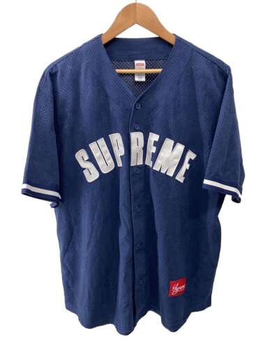 商品画像：24SS/ULTRASUEDE MESH BASEBALL JERSEY/半袖シャツ/L/ポリエステル/NVY// 1