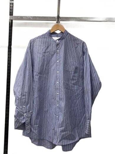 商品画像：Stripe Over Shirts/長袖シャツ/FREE/コットン/BLU/ストライプ/12310402// 1