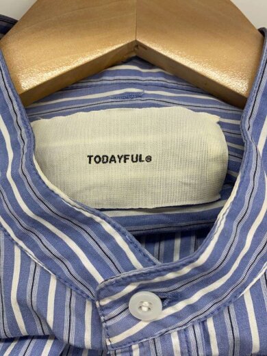 商品画像：Stripe Over Shirts/長袖シャツ/FREE/コットン/BLU/ストライプ/12310402// 3