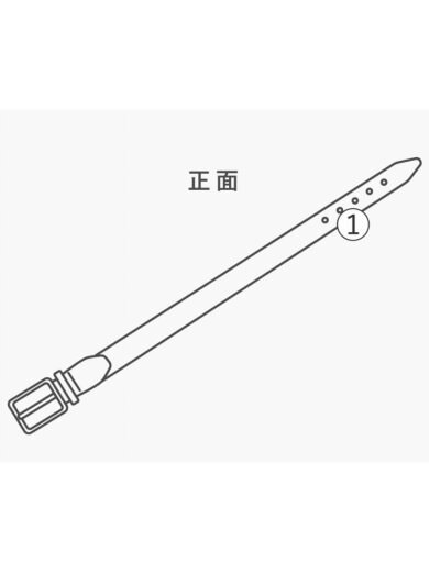 商品画像：ベルト/--/WHT/無地/メンズ 7