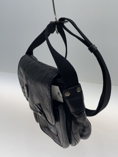 商品画像：ウォッシュド/ショルダーバッグ/レザー/BLK/無地// 2