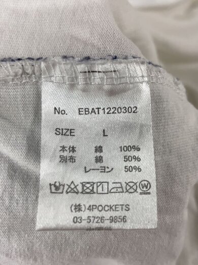 商品画像：ELEPHANT BRAND/Tシャツ/L/コットン/WHT 4