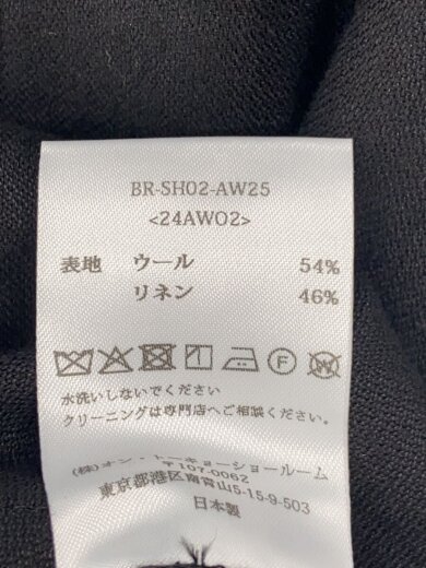 商品画像：長袖シャツ/2/ウール/BLK/無地/BR-SH02-AW25 4