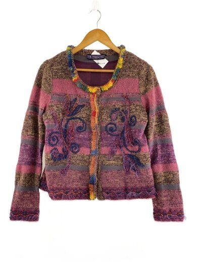 商品画像：モヘヤ混/カーディガン(厚手)/1/ウール/マルチカラー/KABA739W// 1