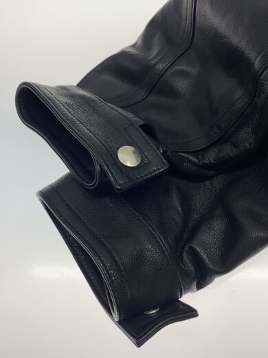 商品画像：LEATHER ZIP BLOUSON/レザージャケット・ブルゾン/L/山羊革/BLK/無地// 5