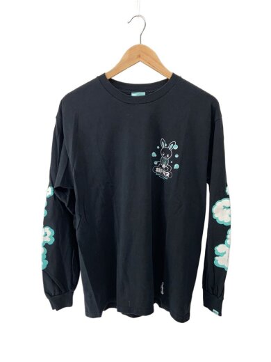 商品画像：長袖Tシャツ/L/コットン/BLK/プリント// 1