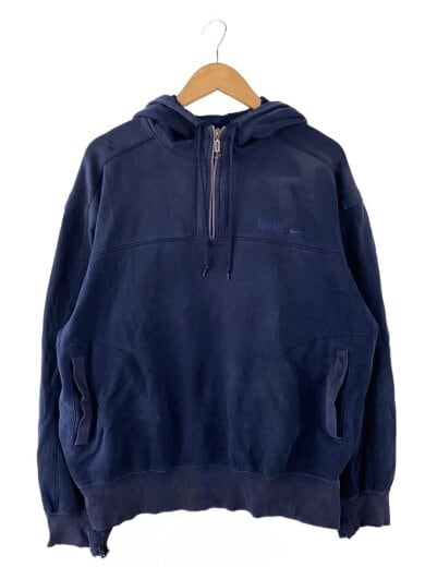 商品画像：ハーフジップ/パーカー/XL/コットン/NVY// 1