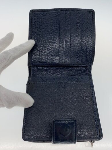 商品画像：2つ折り財布/レザー/NVY/メンズ 4