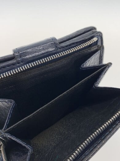 商品画像：2つ折り財布/レザー/NVY/メンズ 5