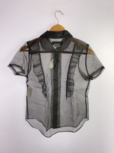 商品画像：半袖ブラウス/XS/ポリエステル/BLK/ドット/1C-B008/ 2