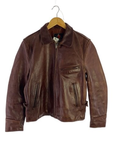 商品画像：シングルライダースジャケット/38/レザー/BRW 1