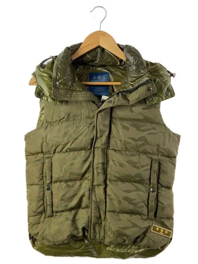商品画像：ダウンベスト/2/ナイロン/GRN/カモフラ/MTA13A4198// 1