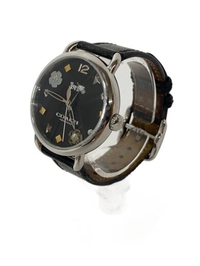 商品画像：クォーツ腕時計/アナログ/レザー/BLK/BLK/SS/CA.97.7.14.1404 2