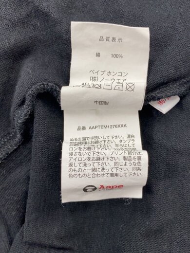 商品画像：Tシャツ/L/コットン/BLK/無地/AAPTEM1276XXK 4