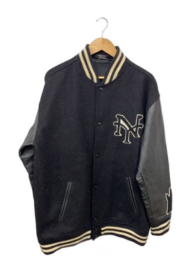 商品画像：スタジャン/XL/ウール/BLK/無地/990220F 1