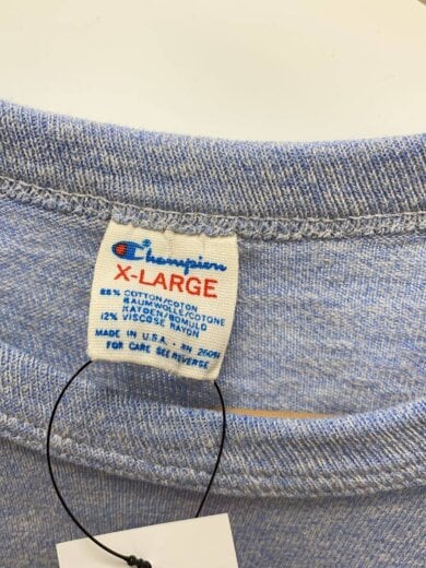 商品画像：Tシャツ/XL/コットン/BLU/無地/80s/USA製/トリコタグ/notre dame// 3