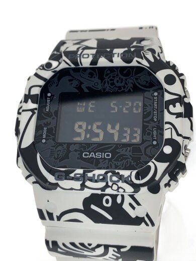 商品画像：クォーツ腕時計_G-SHOCK/デジタル/ラバー/BLK/WHT/SS// 1