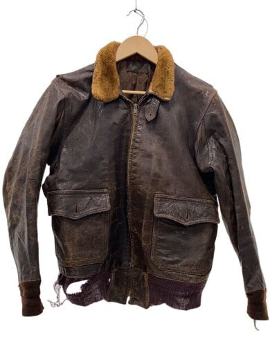 商品画像：40-50s/US/NAVY/G-1/レザージャケット・ブルゾン/--/レザー/BRW/無地/AN-J 1