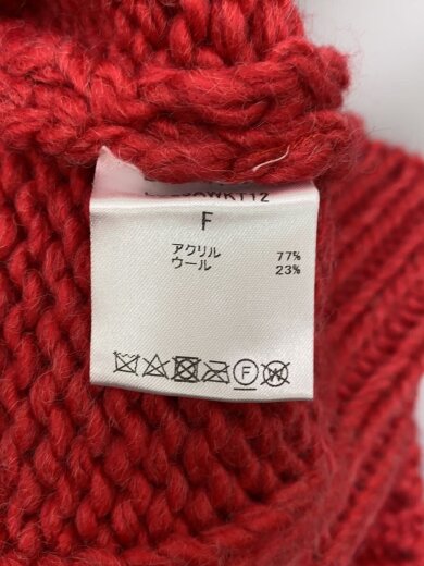 商品画像：ニット・セーター(厚手)/FREE/アクリル/RED/LV23AWKT12 4