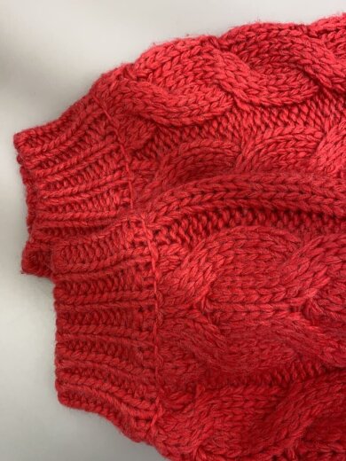 商品画像：ニット・セーター(厚手)/FREE/アクリル/RED/LV23AWKT12 5