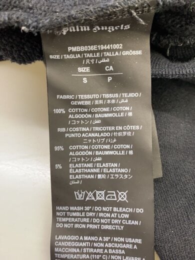 商品画像：パーカー/S/コットン/BLK/無地 4