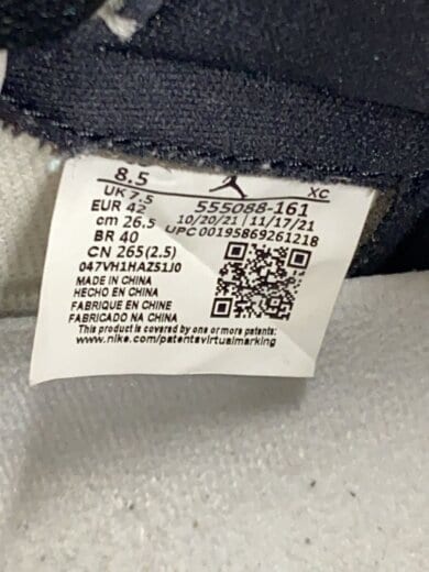 商品画像：AIR JORDAN 1 RETRO HIGH OG_エアジョーダン 1 レトロ ハイ OG/26.5cm/WHT/ 5