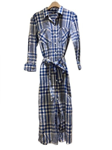 商品画像：Plaid Cotton-Linen Shirtdress/シャツワンピース//コットン/BEG/チェック 1