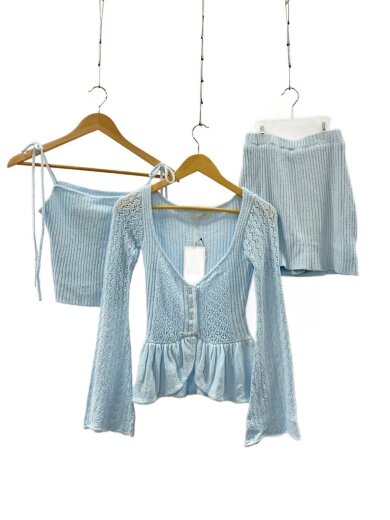 商品画像：Evelyn knit set up/セットアップ/FREE/コットン/BLU/AM0847// 1