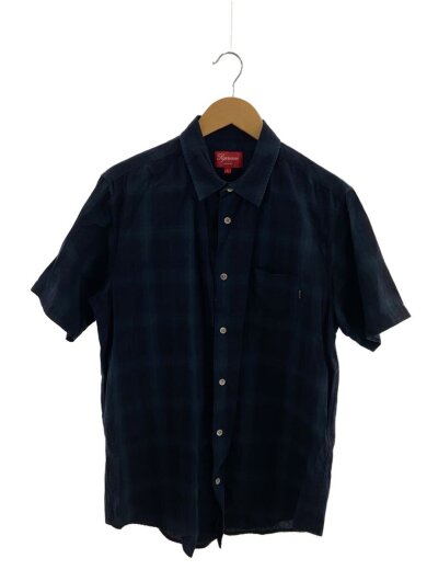 商品画像：半袖シャツ/L/コットン/ネイビー/チェック 1