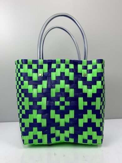 商品画像：カゴバッグ/--/グリーン 3