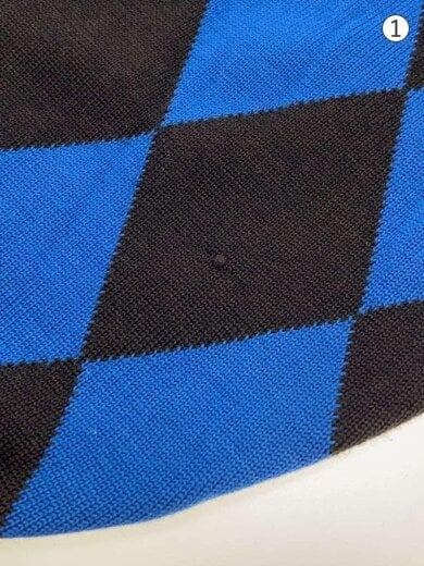 商品画像：ポロシャツ/L/ウール/BLU/アーガイル柄/VASN22002// 6