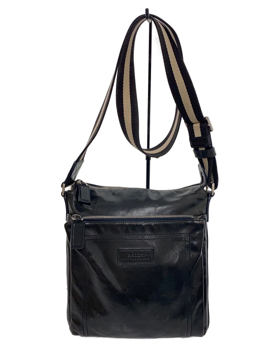 BALLY / ショルダーバッグ/レザー/BLK