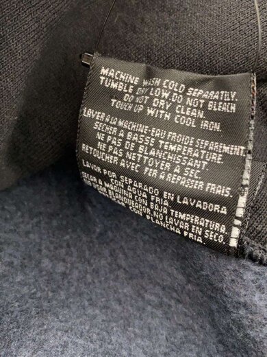 商品画像：USA製/トレフォイル刺繍/全体アタリ有/紐欠品/パーカー/L/コットン/BLK// 5