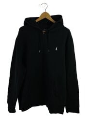 ロゴ刺しゅうダブルニットジップパーカー/XXL/ポリエステル/BLK/0200040290