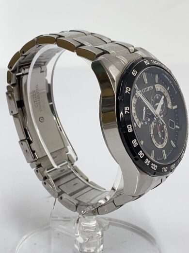 商品画像：ソーラー腕時計/アナログ/ステンレス/BLK/SLV/E610-S104831 3