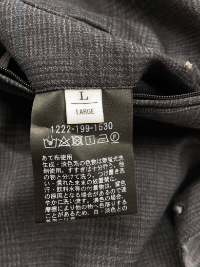 商品画像：“TORAY” DRY/PEスーツ/L/ポリエステル/GRY/チェック/1222-199-1530/7395// 4