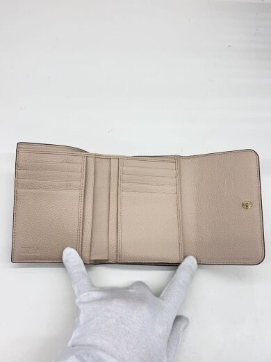 商品画像：3つ折り財布/レザー/BEG/レディース 4