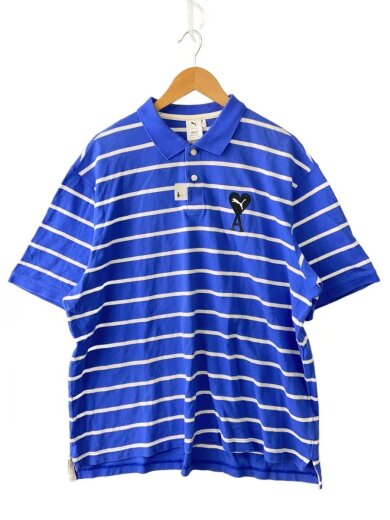 商品画像：ポロシャツ/L/コットン/BLU/ボーダー/534067-93 1