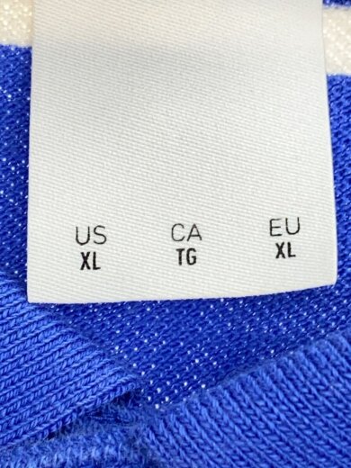 商品画像：ポロシャツ/L/コットン/BLU/ボーダー/534067-93 4