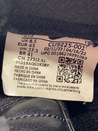 商品画像：AIR FORCE 1 LOW/エアフォース 1 ロー/ブラック/CU9225-001/27.5cm/BLK 5