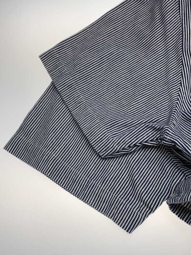 商品画像：半袖シャツ/M/コットン/BLU/ストライプ/14SS/ハーフジップ/ワークシャツ// 5