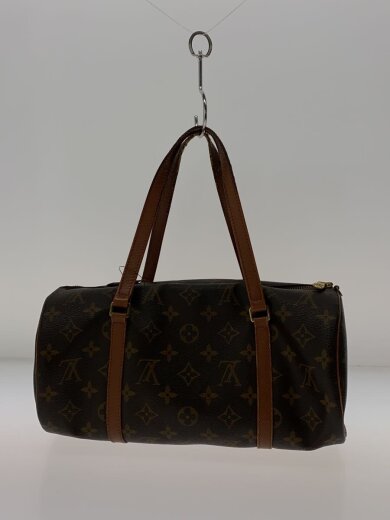 商品画像：1)パピヨン30_モノグラム・キャンバス_BRW/PVC/BRW/総柄/劣化、汚れ有// 3