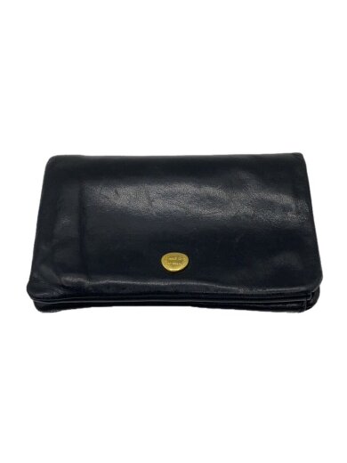 商品画像：Neutral gray/2つ折り財布/レザー/BLK/無地/レディース 1