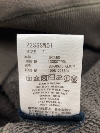 商品画像：ハーフジップパーカー/1/コットン/無地/22SSSW01// 4